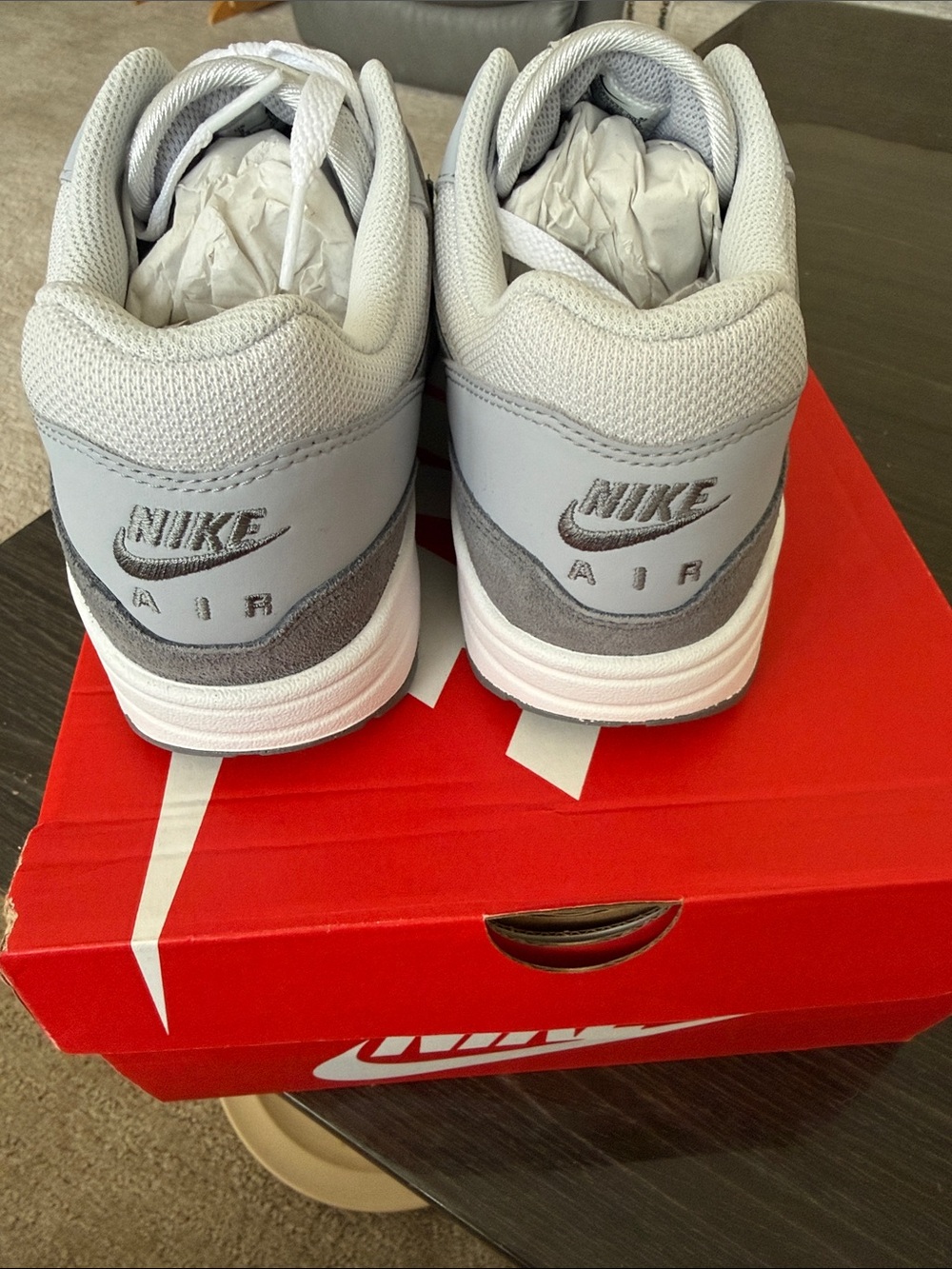 Nike Air Max Men's White and Light Gray Sneakers - Picture 4 of 5